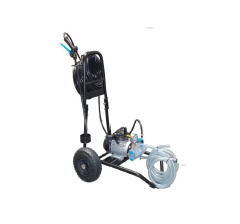 Groupe Motopompe Comet MC18 ACIDE kit avec tuyaux et lance sur chariot